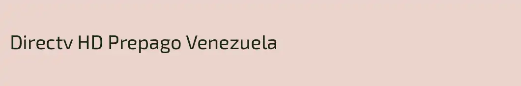 Directv HD Prepago Venezuela